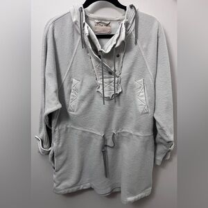 We The Free Light Gray Fleece Hoodie